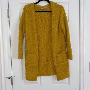 Love Tree Yellow Long Cardigan Sweater